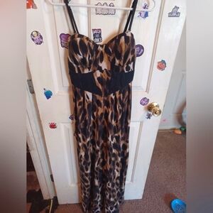 Kardashian Kollection Leopard Print Style Maxi Dress